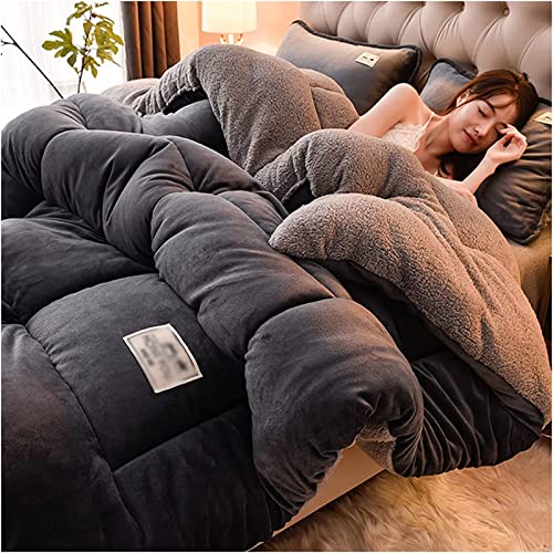 TUCVZVO Edredón Nórdico, Invierno Colcha Cordero Cachemira Manta Edredón Cama 135/150 Edredon De Invierno Cálido,Suave, Transpirable para Invierno,220X240cm(5KG)