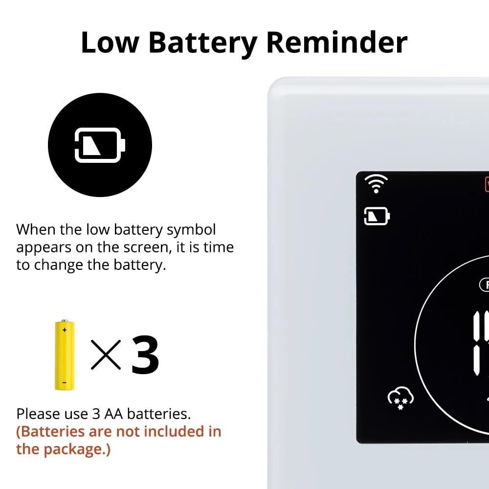 Termostato WIFI Termoregolatore alimentato a batteria Adatto for caldaia a gas Smart Life Funziona con Alexa Google Home