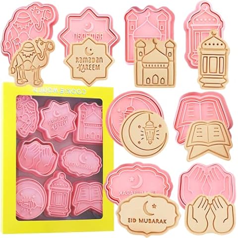 Crekthink Eid Mubarak 8-Piece Cookie Cutters Set Cover