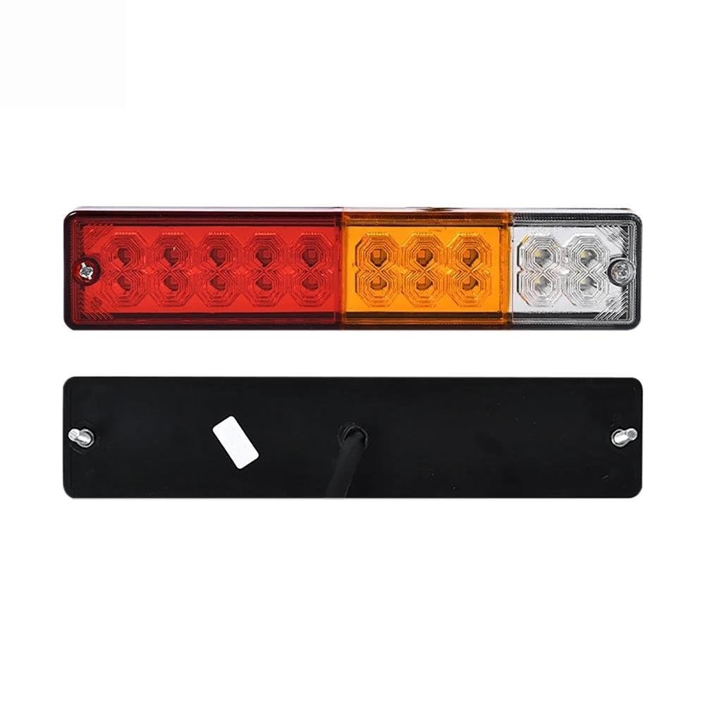 Luz Trasera para Coche Camión Caravana Furgoneta Autobús Remolque Etc Indicador Señal Luz Freno Marcha Atrás 12V/24V 20 Luces LED Traseras 2 Unidades(2pcs 12v)