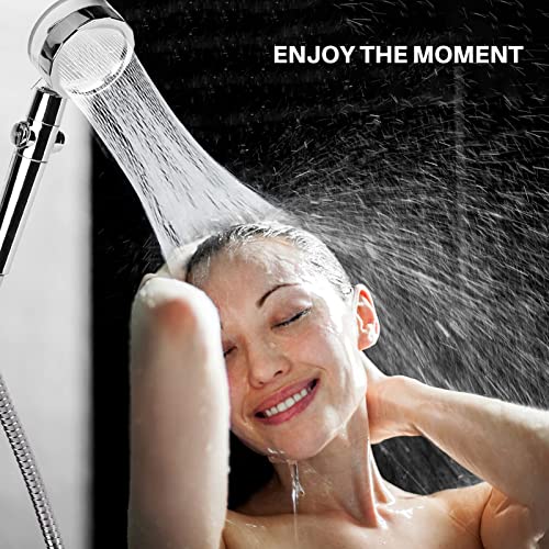 Duschköpfe Hochdruck , Badinstallationen Shower Head,360°Brausekopf,Filter PP BaumwolleWassersparend Druckerhöhung Chrome Duschbrause für Baden - Image 8