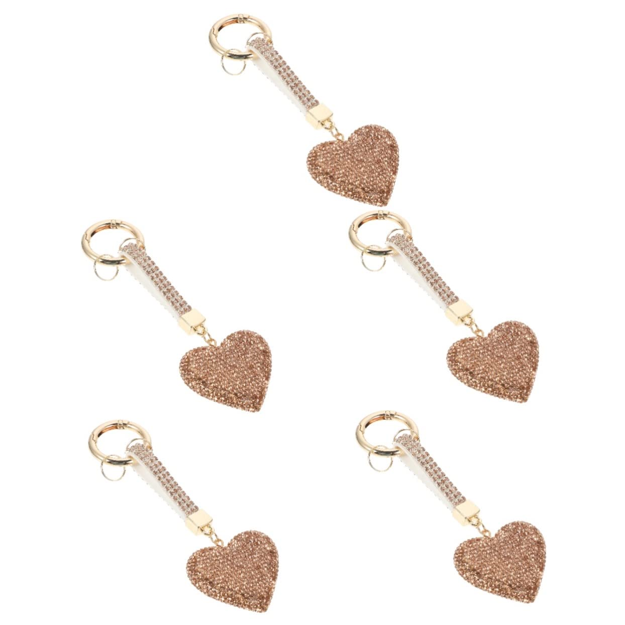 DECHOUS 5stücke Keyring Schlüsselanhänger Mit -herz Für Und Mädchen Glitzernde Dekoration Für Handtaschen Und Autoschlüssel Für Geburtstage Und Feiertage