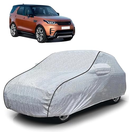 Image of Sulfar 100% Waterproof Car Body Cover Compatible with Mirror for Land Rover Discovery (Triple Stitched, Full Bottom Elastic, Magic Silver with Black Piping)
