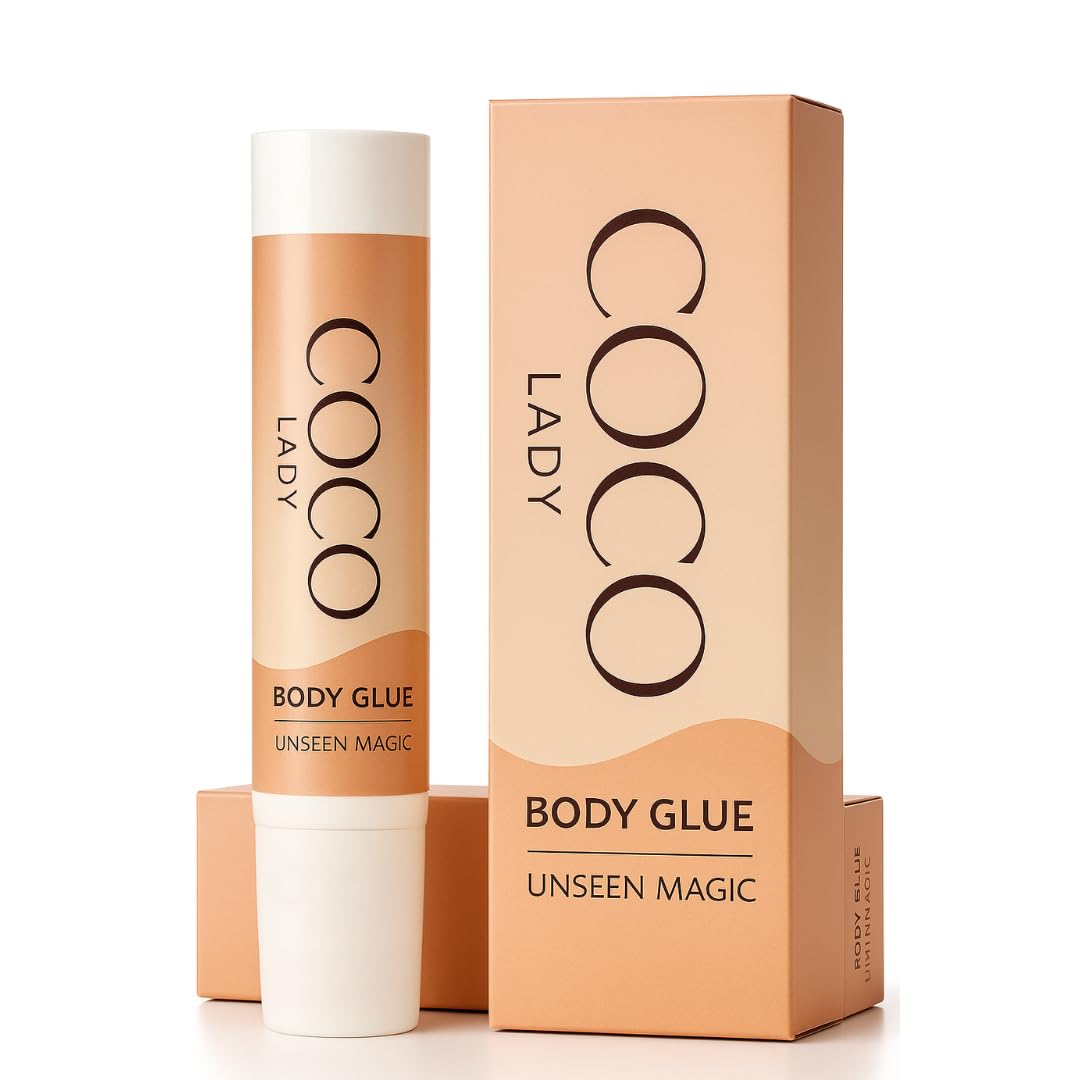 COCO LADY Body Glue | Skin-Safe, Sweat-Proof Adhesive to Stick Clothes | Long-Lasting, Residue-Free Hold for Backless & Strapless Dresses, Sarees | Fashion Tape Alternative | 20ml