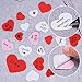 Hotop 300 Pieces 4 Inch Valentine's Heart Doilies and 500 Pieces Foam Heart Stickers Valentines Craft Set for Romantic Wedding Decor DIY Craft Supplies(Classic Style)