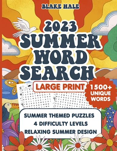 Summer Word Search Large Print: Books For Seniors, Adults, Or Teens, 100 Challenging Puzzle And Fun Brain Games For Cognitive Memory Development, Relaxation, Or Focus #TOP13