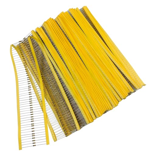 PANMILED 140 Values 1400 Pieces Resistors Assortment Kit 0 ohm-10M ohm, 1/4W 5% Carbon Film Resistor Combination Kit, 0.25 Watt Plug-in Resistor Element Packaging