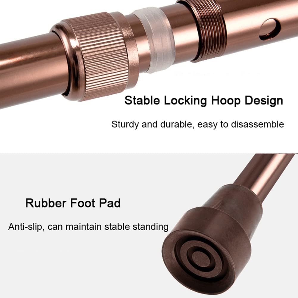 NGD Muletas para Caminar Ajustable de Aluminio para Adultos,Muleta de Codo Plegable Ergonómicos con Mango de Madera y Correa para la Muñeca,Ligeras Durables,Soporta hasta 100kg