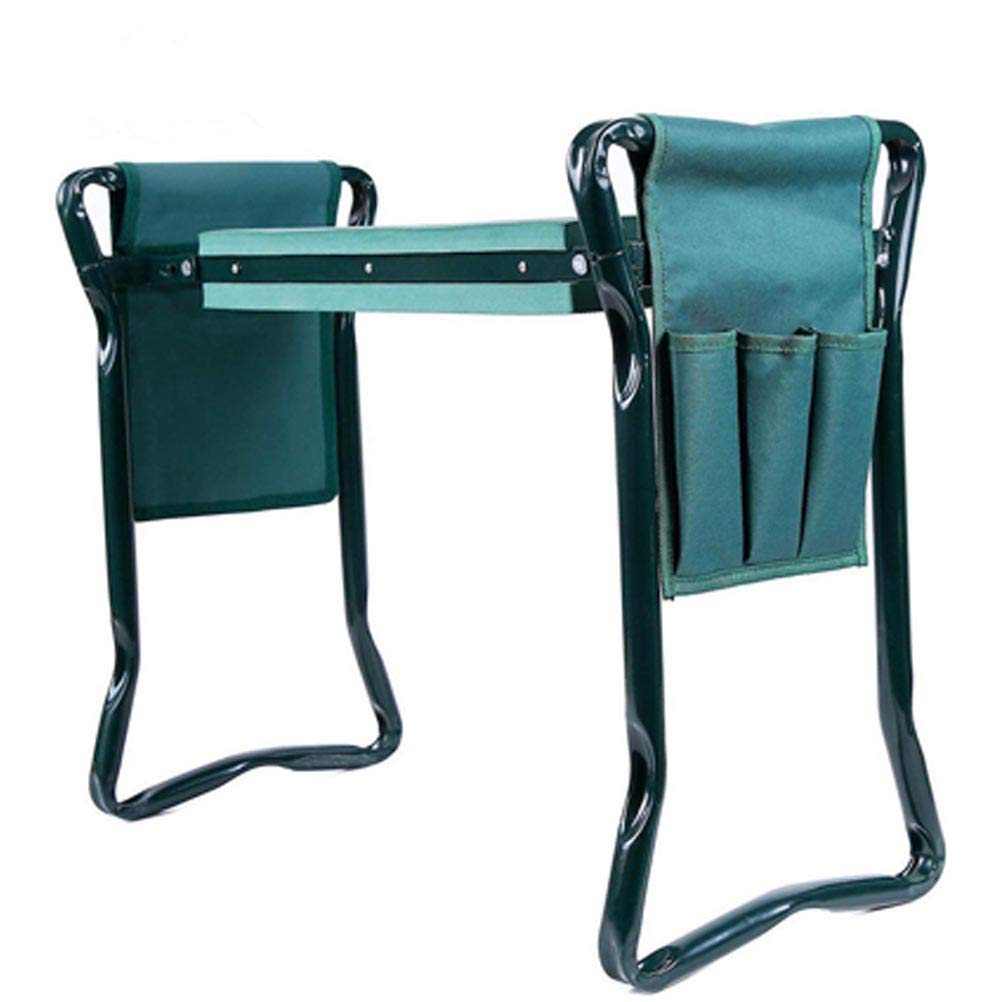 HEEPDD Organizador de Herramientas de Jardín, Bolsa Lateral Plegable con 3 Bolsillos Pequeños para Banco de Jardín, Almacenamiento para Herramientas de Jardinería, Tela Oxford Liviana, (Green)