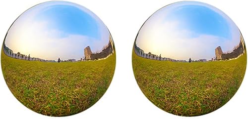 CalorMixs Bola de espejo de globo mirador de 39 pulgadas de diámetro esfera de jardín lisa y reflectante de acero inoxidable pulido para decoración