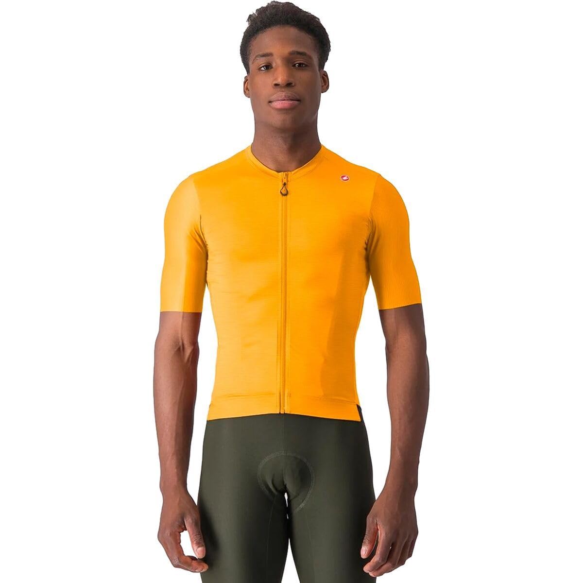 CASTELLI Men’s Espresso Jersey, Quarter Length Sleeve with Breathable Stretch Fabric for Gravel, Cycling & Road Biking