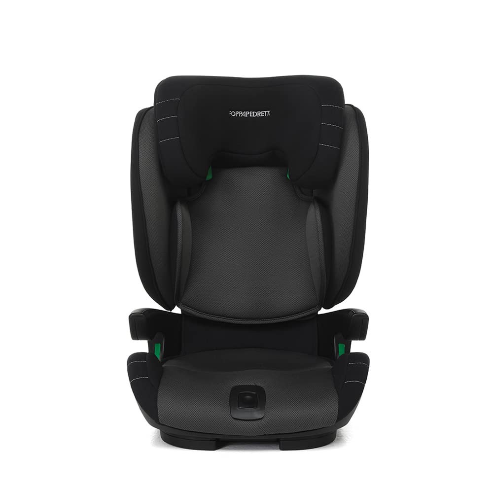 Foppapedretti Seggiolino Auto Skill I-Size, per bambini da 100 a 150 cm di altezza, 3-12 anni, conforme ECE R129, Fissaggio Dualfix (Isofix e non), Protezione Impatti Laterali, Nero