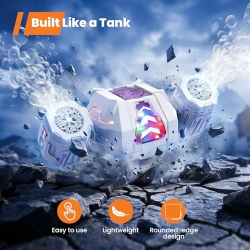 GoGonova Bubble Machine, 30000+ Bubbles/Min Rechargeable Kids Bubble Machine, Big Bubble Blower Maker, 360° Auto Rotation & 2 Speeds, 7-Color LED Lights, Mecha Overlord - 3