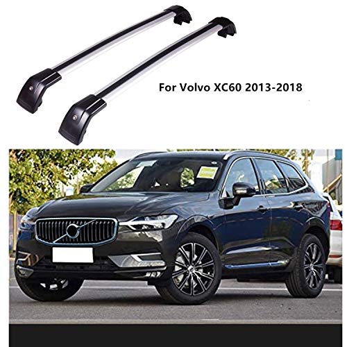 Roof Rack Cross Bars Compatible for Volvo XC60 2013-2018/2015-2019 Lincoln MKC with Side Rails, Rooftop Luggage Cargo Bag Carrier Crossbars Carrying Bike Canoe Kayak