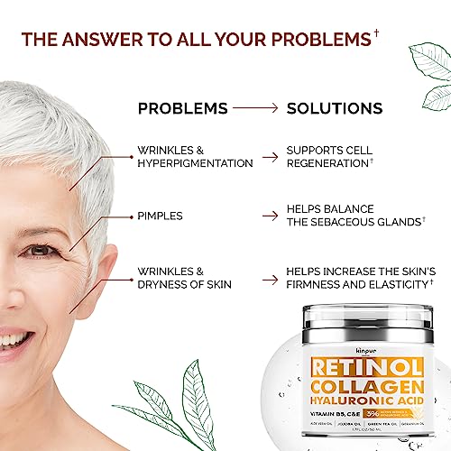 Retinol Cream For Face With Collagen And Hyaluronic Acid - Night And Day Anti Aging Face Moisturizer For Women - Helps With Fine Lines, Dry Skin, Wrinkles - For All Skin Types - American Quality. (1.7 Floz (Pack Of 1) - Retinol) #TOP2