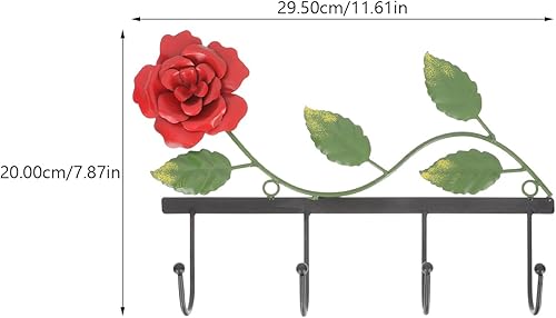 Miniatura 2 de Operitacx Gancho de pared decorativo, gancho creativo de hierro rosa, gancho decorativo de pared para colgar ropa, toallas, bolsos, llaves, balcón