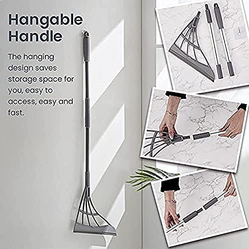 Limpador de piso multifuncional Magic Vassoura 2 em 1 Limpador de raspagem ajustável multiuso para a