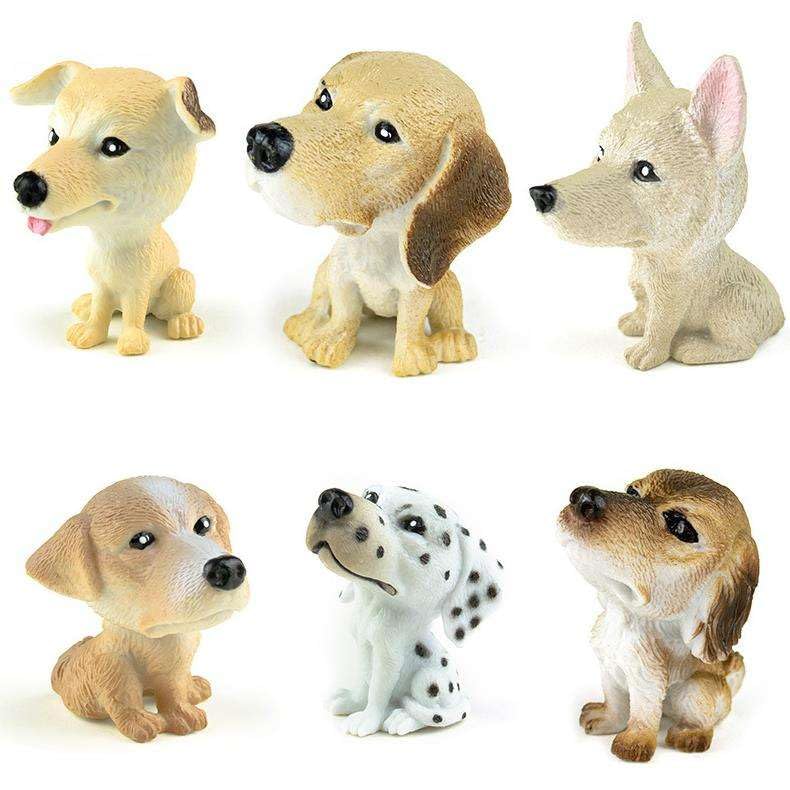 Image of Small Kids Sea & Wild Animal Toys Sets for Fun, Educational, Spark Imagination and Learning (Multi Choice Sets) (Baby Dog) 6pcs