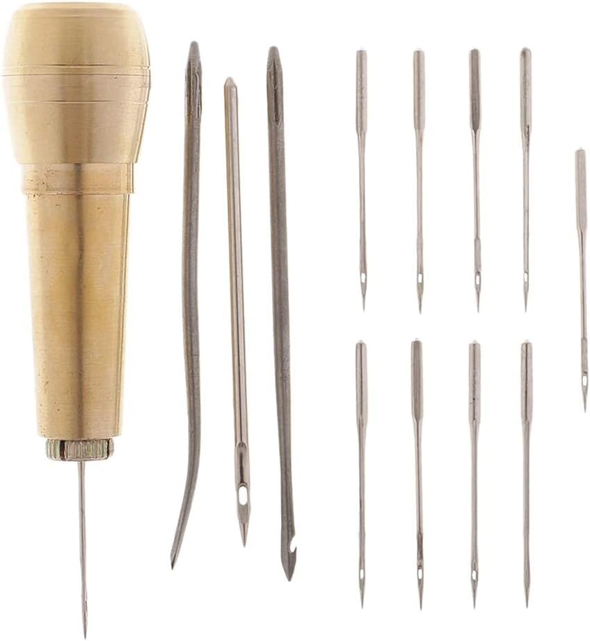 1 Set Sewing Shoe Repair Sewing Tool Needle Awl Leather Craft Boots Kit Tool Straight Needle Straight Hole Needle