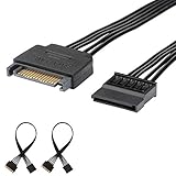 sata stromkabel verteiler Das sauerstofffreie Kupferkabel mit 18 AWG sorgt für eine sichere Verbindung zwischen Netzteil und SATA-Geräten