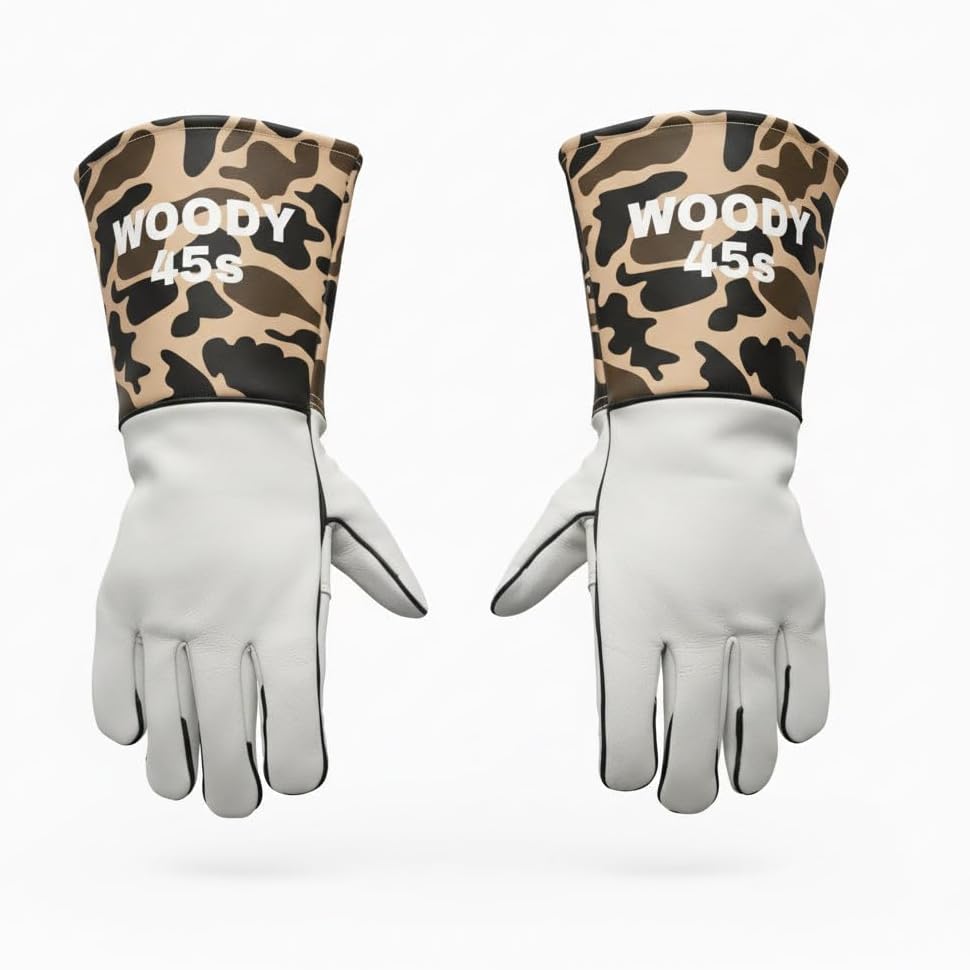 WoahBros Leather Welding Gloves, WOODY 45 | MIG, TIG & Stick | Kevlar Stitching, Nomex Liner