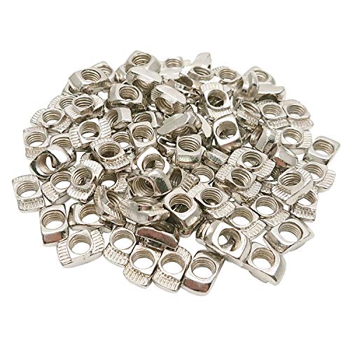 Hulless Sliding T Nuts 2020 Series M5 T Slot Nut Fastener for 6mm Slot Aluminum Profile Accessories, 100 Pcs Hulless Sliding T Nuts 2020 Series M5 T Slot Nut Fastener for 6mm Slot Aluminum Profile Accessories, 100 Pcs