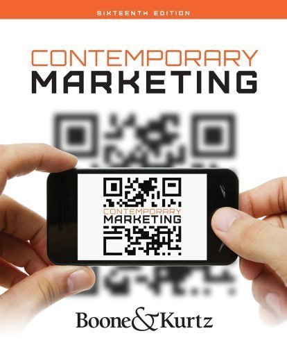 Contemporary Marketing 16th (sixteenth) Edition by Boone, Louis E., Kurtz, David L. published by Cengage Learning (2013)