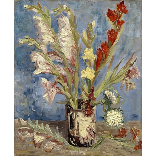 Impression giclée sur toile Van Gogh Vase avec glaïeuls d'art