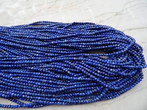 Lapiz afghan véritable de qualité supérieure perles micro-facettées 2.5 mm