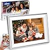 FRAMEO Digital Picture Frame - ELIME 10.1 Inch WiFi Digital Photo Frame with 16GB Storage, 1280x800 IPS Touch Screen, Auto-Rotate, Wall Mountable - Virtual Photo Frame - Aluminum Frame Housing