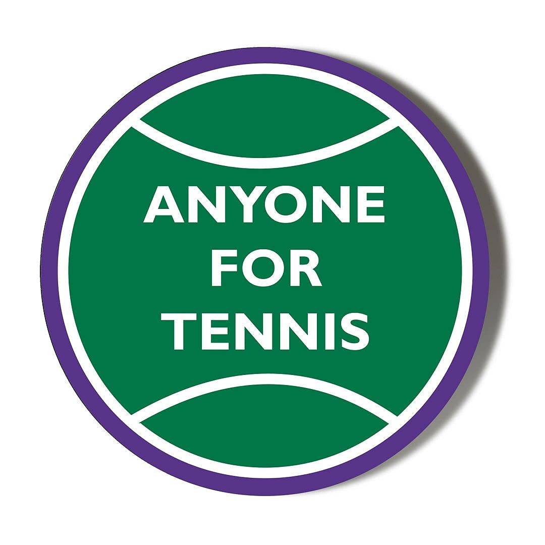 Gift Insanity Multi Tennis Ball - Anyone For Tennis 10 X 49Mm Vinyl Stickers Pack Of 10