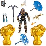Fortnite Cyclo Solo Mode Core Figure and 2 Mythic Goldfish Collectibles - 4 Inch Collectible Action...