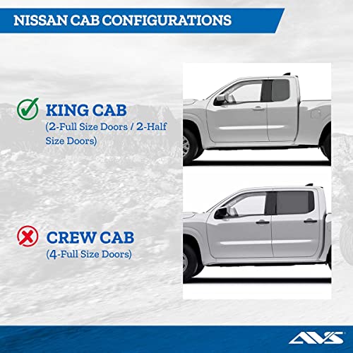 Auto Ventshade [Avs] In-Channel Ventvisor | 2005 - 2020 Nissan Frontier King Cab- Smoke, 2 Pc. | 192436 #TOP4
