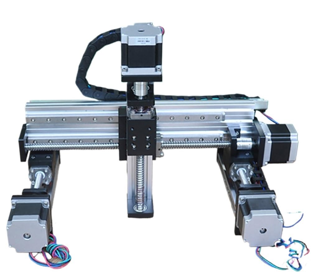 XYZ Stage Router Motorized 3 Axis Table Linear Motion Ball Screw Guide Rail with Stepper Motor(Z Axis 250mm,350mmx3 -XY)