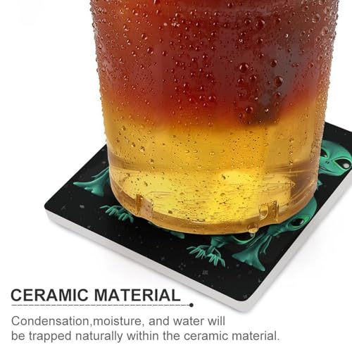 Dessous de verre extraterrestres réutilisables, cadeau idéal de crémaillère - 5