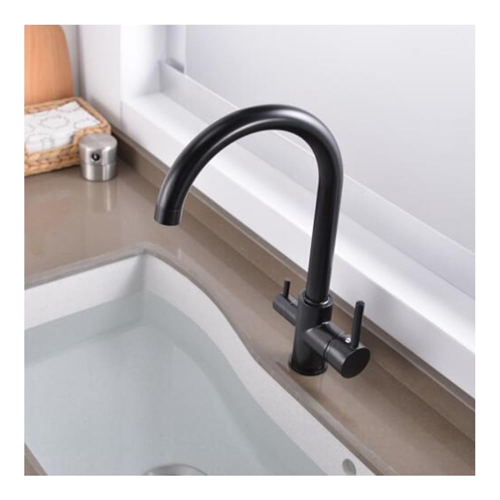 Kitchen Faucets Mixer Drinking Faucet Kitchen Sink Tap Water Tap XT-122(Black)