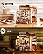 Rolife Miniatur Haus Henrys Schokoladenladen, 330-teiliges Mini Haus Selber Bauen Bastelset Erwachsene für Jugendliche Kein Kleber erforderlich, Puppenhaus Tiny House Bausatz 3D Puzzle Book Nook