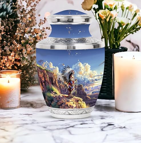 Image of Native American Urns for Ashes - Urns for Human Ashes - Urn for Ashes for Women - Cremation Urns for Burial - Cremation Urns for Adult Ashes Women (10 inch Pack of 1)
