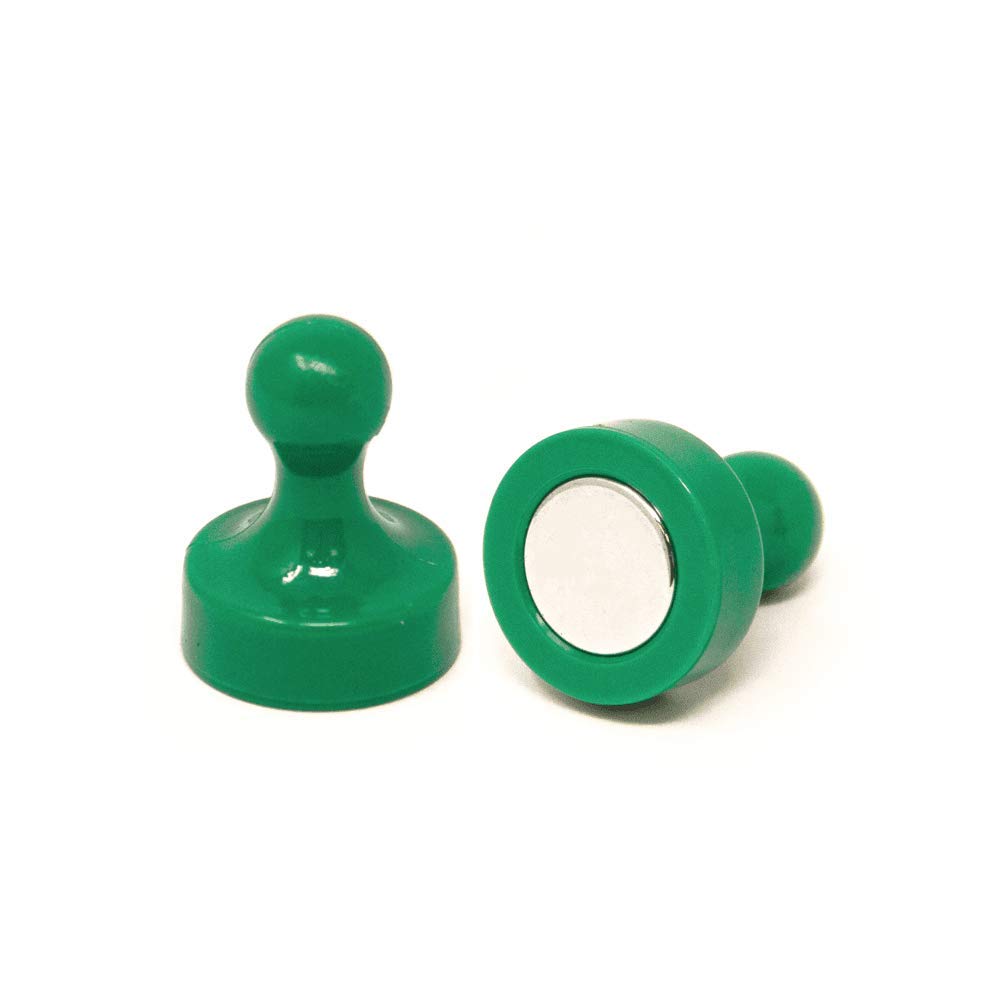 Magnet Expert Lot de 100 aimants en forme de quille Vert 19 mm de diamètre x 25 mm de hauteur