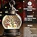 Gorrzai Snowman Snow Globe 12 Inch Christmas Snow Globe Lantern, Lighted Christmas Decorations Indoor for Home Light Up Musical Snowman Decor with Music Timer Swirling Glitter, USB or Battery Operated