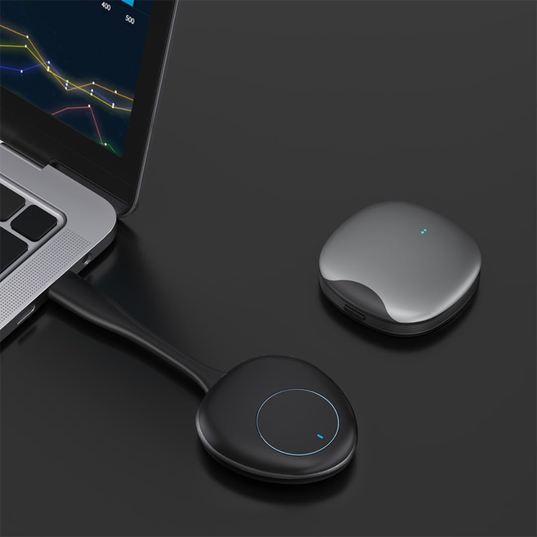 4K UHD Wireless Transmitter Receiver for Screen Mirroring Laptop/PC/Phone to TV/Projector/Monitor. 30m Range, No Wi-Fi, Plug & Play. Compatible with HDMI, Teams, Zoom, Webex (w/1 Pod)
