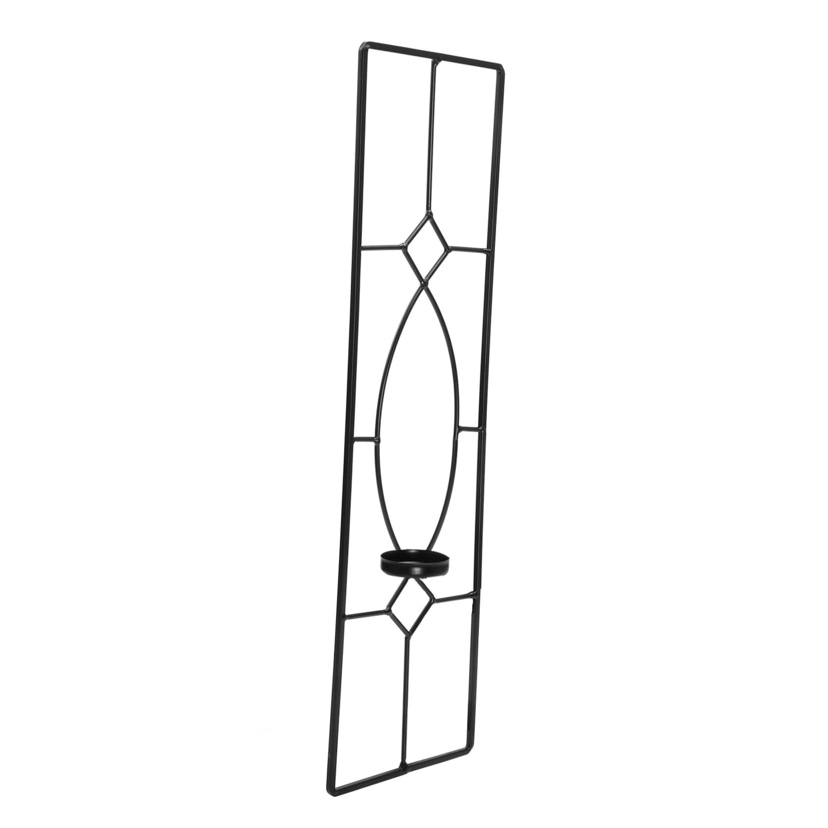 FUNOMOCYA Wall Mounted Candle Holder Ironwork Glass Candlestick Creative Decorative Pendant