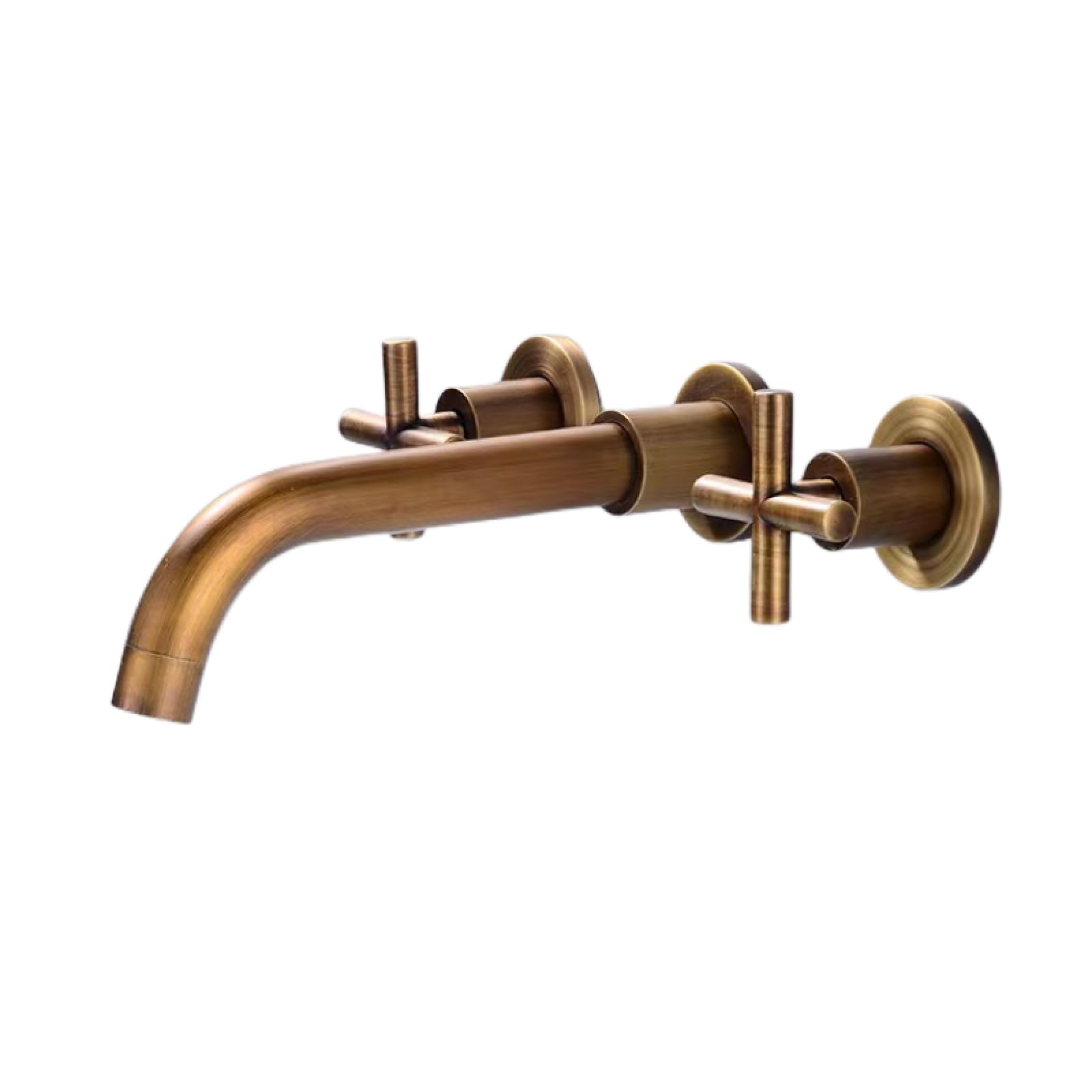 Empotrado Grifería Baño Grifo De Lavabo Negro De Una Pieza Totalmente De Cobre Grifo Oculto De Pared Frío Y Caliente Para Uso Doméstico Marrón