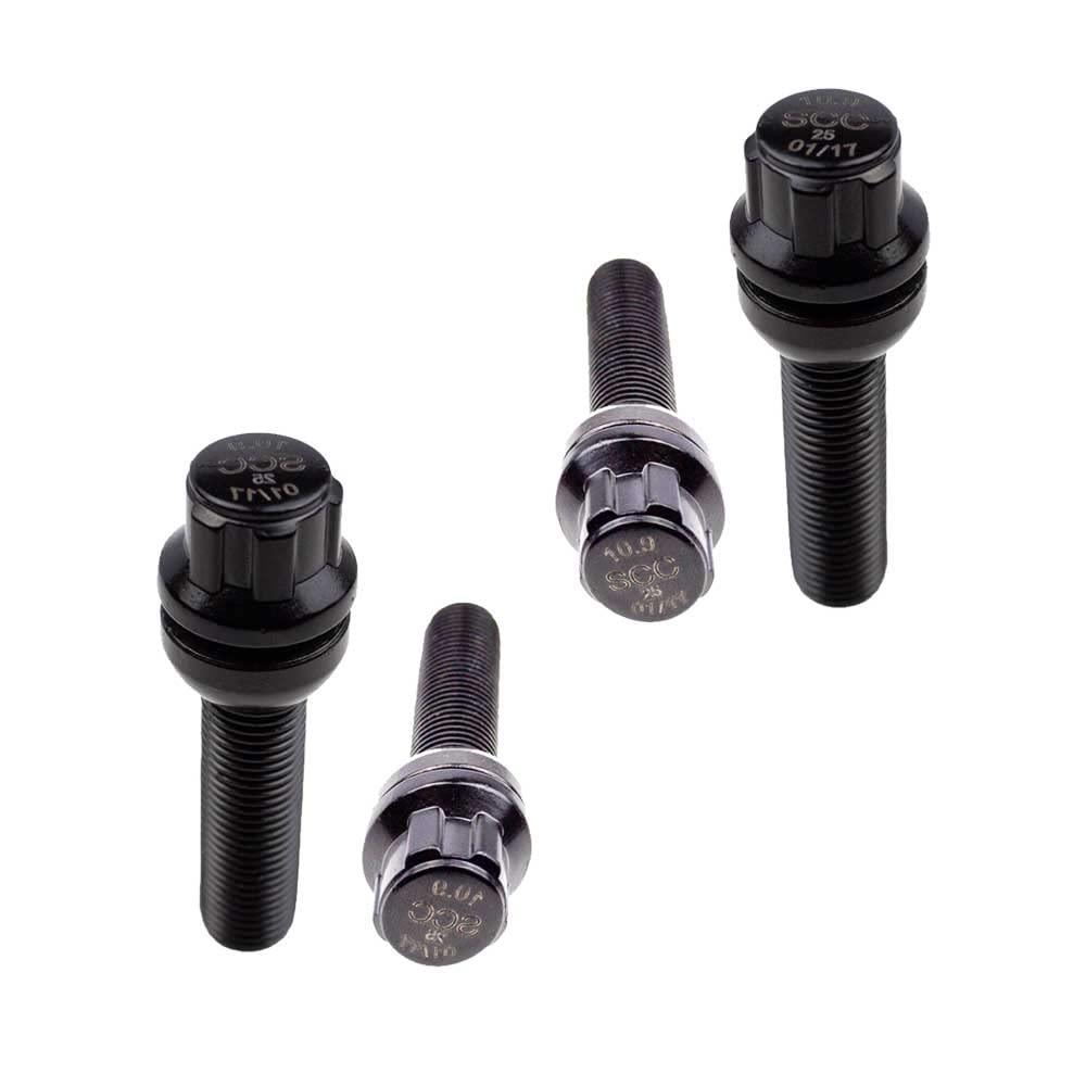 Antivol de jante type B Noir – M12 x 1,5 – Boule R12 – L : 50 mm – SW 17