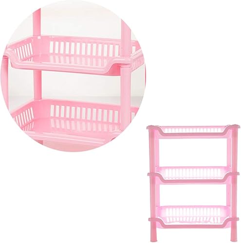 Cabilock Estante organizador de ducha de 3 niveles, estante de baño, estante de baño, estantes organizadores de plástico rosa, para baño, disponible en Yaxa Mexico