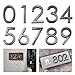 INCREWAY Lot de 10 numéros de boîte aux lettres autocollants de 6 cm pour porte de 0 à 9 - Numéro d'adresse de rue pour maison, restaurant - Gris argenté
