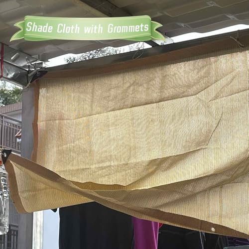 Voile d'ombrage beige en polyéthylène haute densité