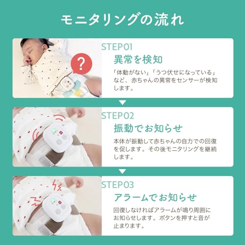【いつくし公式】睡眠中の赤ちゃんを見守る 体動 センサー 呼吸 IMS-01 新生児 医療機器認証 寝返り