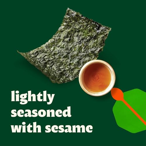 Bibigo Sesame Flavor Seaweed Snack, Non GMO, Gluten Free, 0.35 Ounces (Pack Of 1)