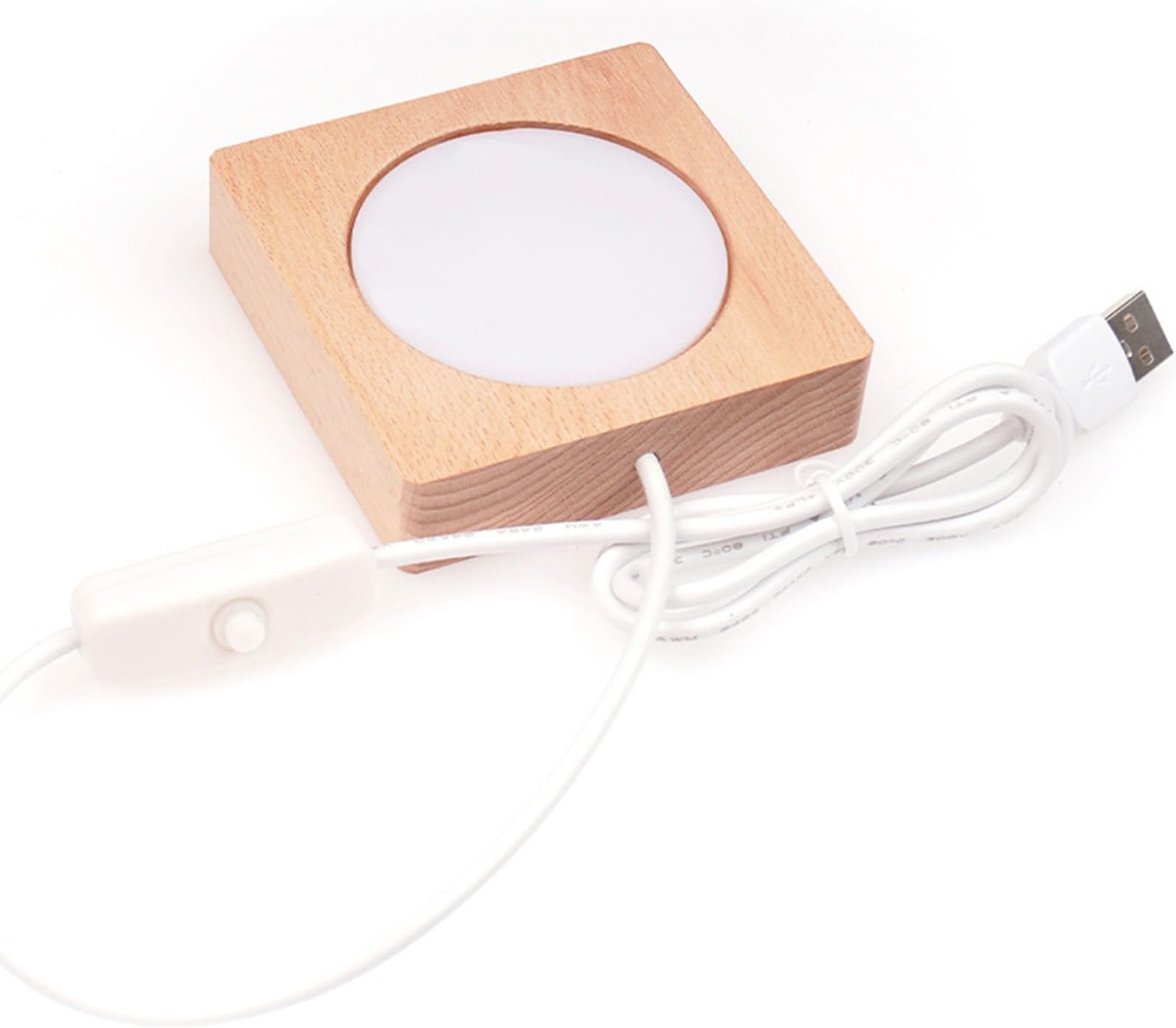 LED Lights Display Base Wooden Lighted USB LED Light Base Stand Desktop Display Base Decorative Ornament